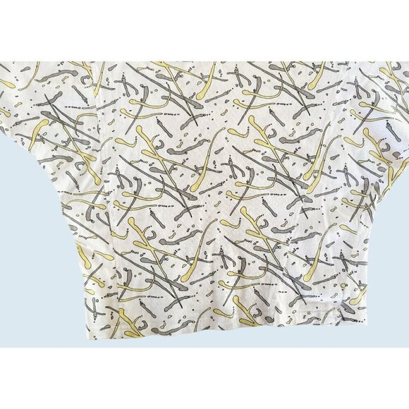 Vintage JASON MAXWELL 80s / 90s  Printed Cropped Shirt Top Sz S - Picture 6 of 8